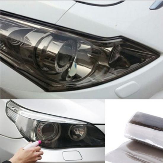 1Pc 30*100cm Light Black Car Headlight Light Cover Tint Sticker Film Accessories
