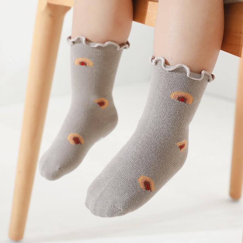 5Pairs/lot Children's Socks Solid Autumn Spring Boy Anti Slip Newborn Baby Socks Cotton Infant Socks for Girls Boys Floor Socks
