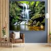 1pc Serene Forest Waterfall Wallpaper - Polyester, Birthday Decoration, Festival Background, Photo Shooting Props