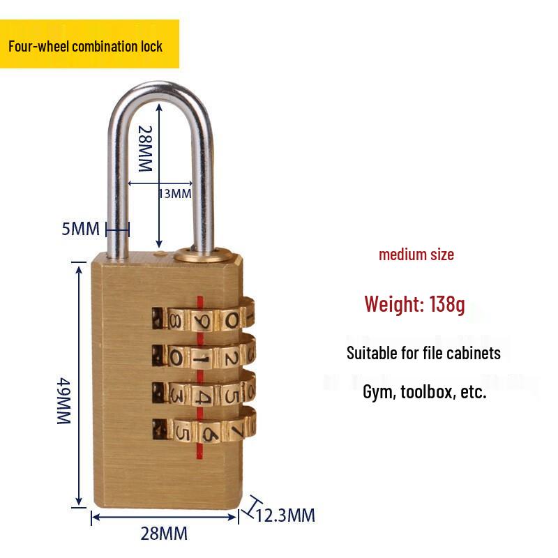 Haisdike Brass Combination Padlock