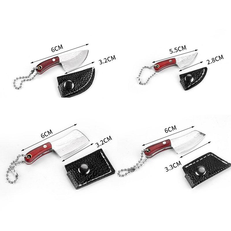 Stainless Steel Sharp Mini Kitchen Knife Box Express Unpackage Cutter Keychain Creative Paring Knife Portable Carry EDC Tool