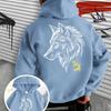 Men's Winter Wolf Printed Hoodie - Autumn/Winter Casual Outdoor Gift