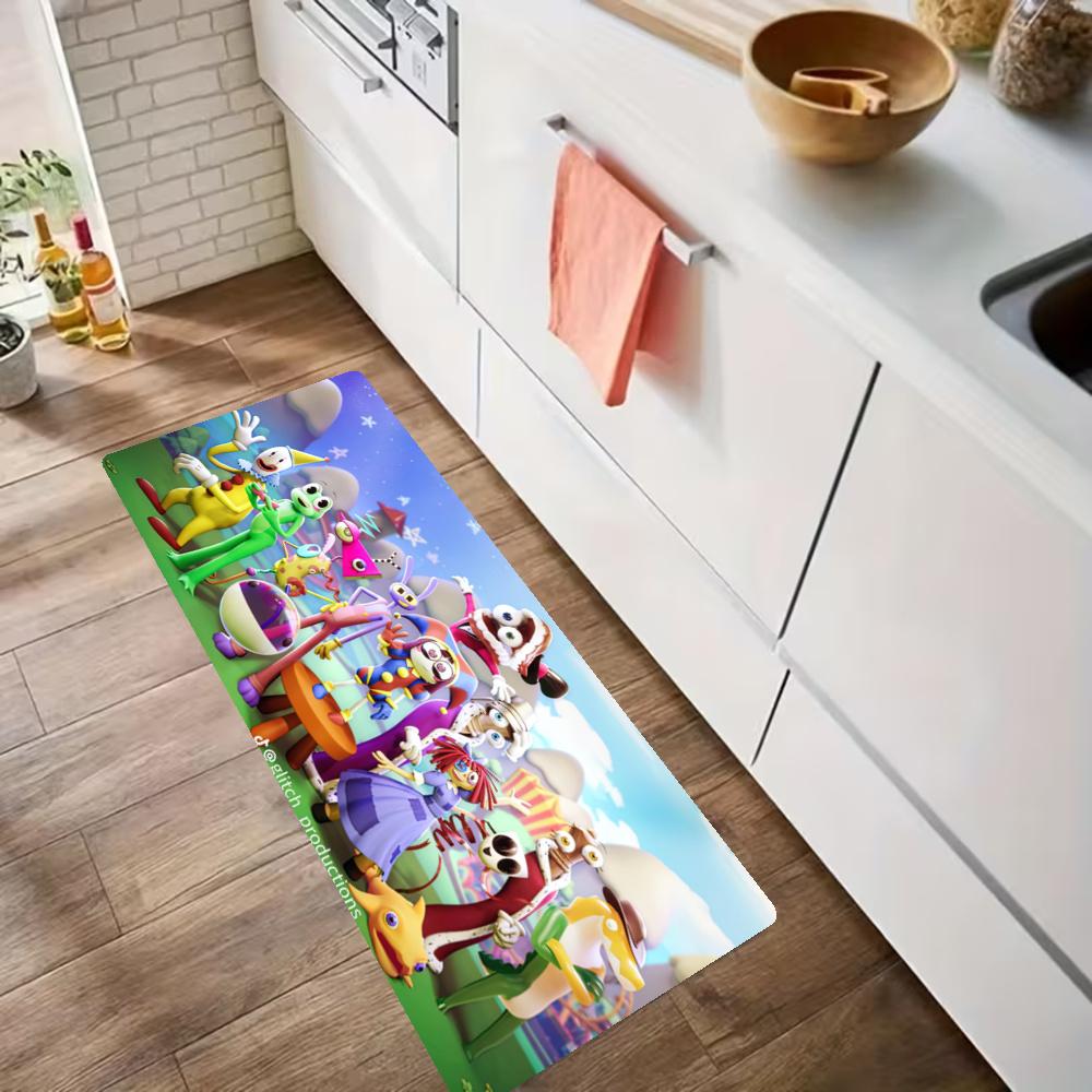 Digital Circus Nonslip Kitchen Mat Floor Carpet Rug For Indoors Outdoors Home Decor Room Supplies Spring Decor