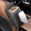 Easy to Install Vehicle Seat Mounted Tissue Holder and Storage Bag for Tissues and Small Items Waterproof Leather