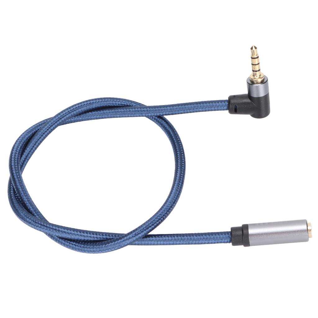 3.5mm Female to 90 degrees  Male Audio Extension Cable 4 Conductor Stereo Audio Cable for MP3 PC Smart Phone