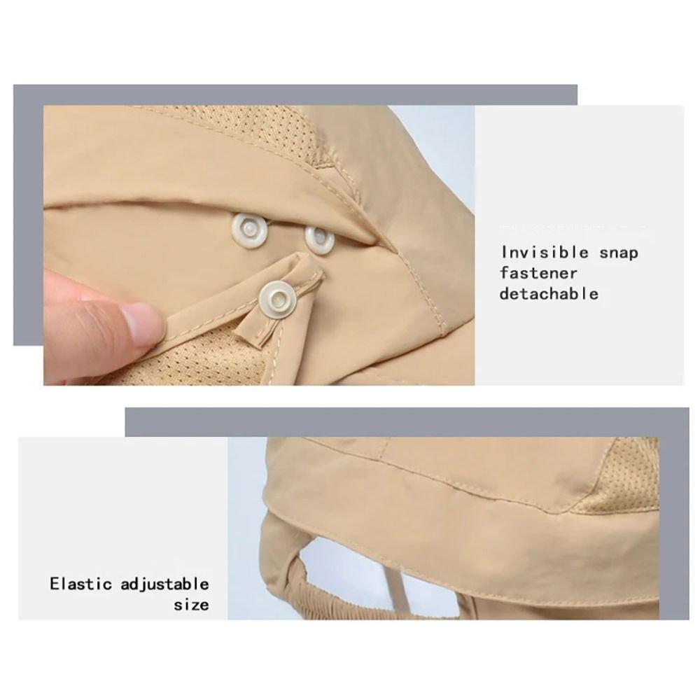 Foldable UV Protection Hiking Cap Quick Drying Quick Drying Sun Hat Summer Hiking Sun Hats  Men