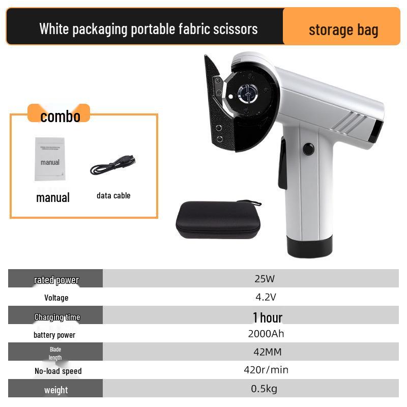 High-Efficiency Handheld Electric Scissors: Lithium Battery Fabric, Carpet, and Leather Cutter