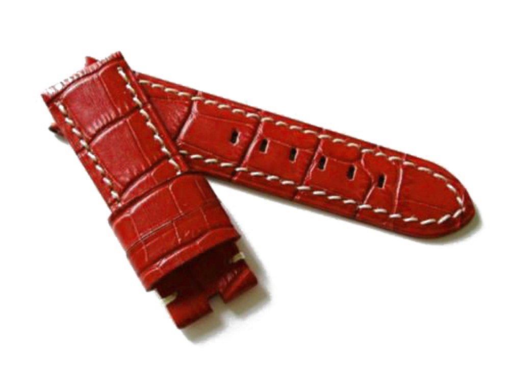 

PANERAI watch strap, embossed crocodile leather, red, 2422 mm.