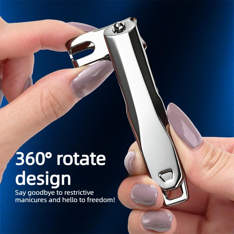 Xiaomi 360° Rotation Stainless Steel Splash-Proof Nail Clippers Suitable for Thick Hard Nails for Fingernails & Toenails, Manicure Tool