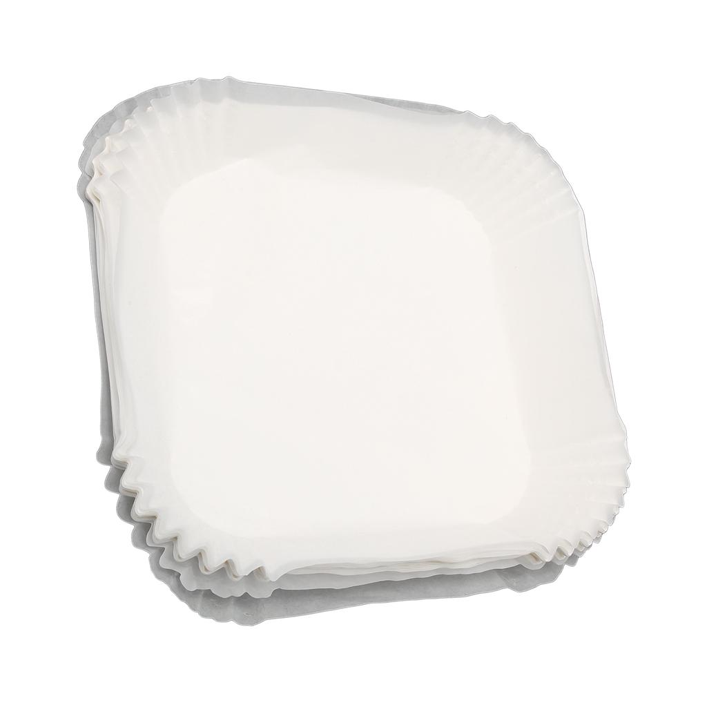 100Pcs Fryer Disposable Non Stick Paper Liner Oil Proof Waterproof Fryer Oil Paper for Microwave Frying Pan