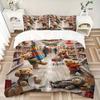 3pcs Anime Teddy Bear Bedding Set - Includes One Quilt Cover and Two Pillowcases (No Core) - Perfect for Bedroom and Guest Room Decoration,