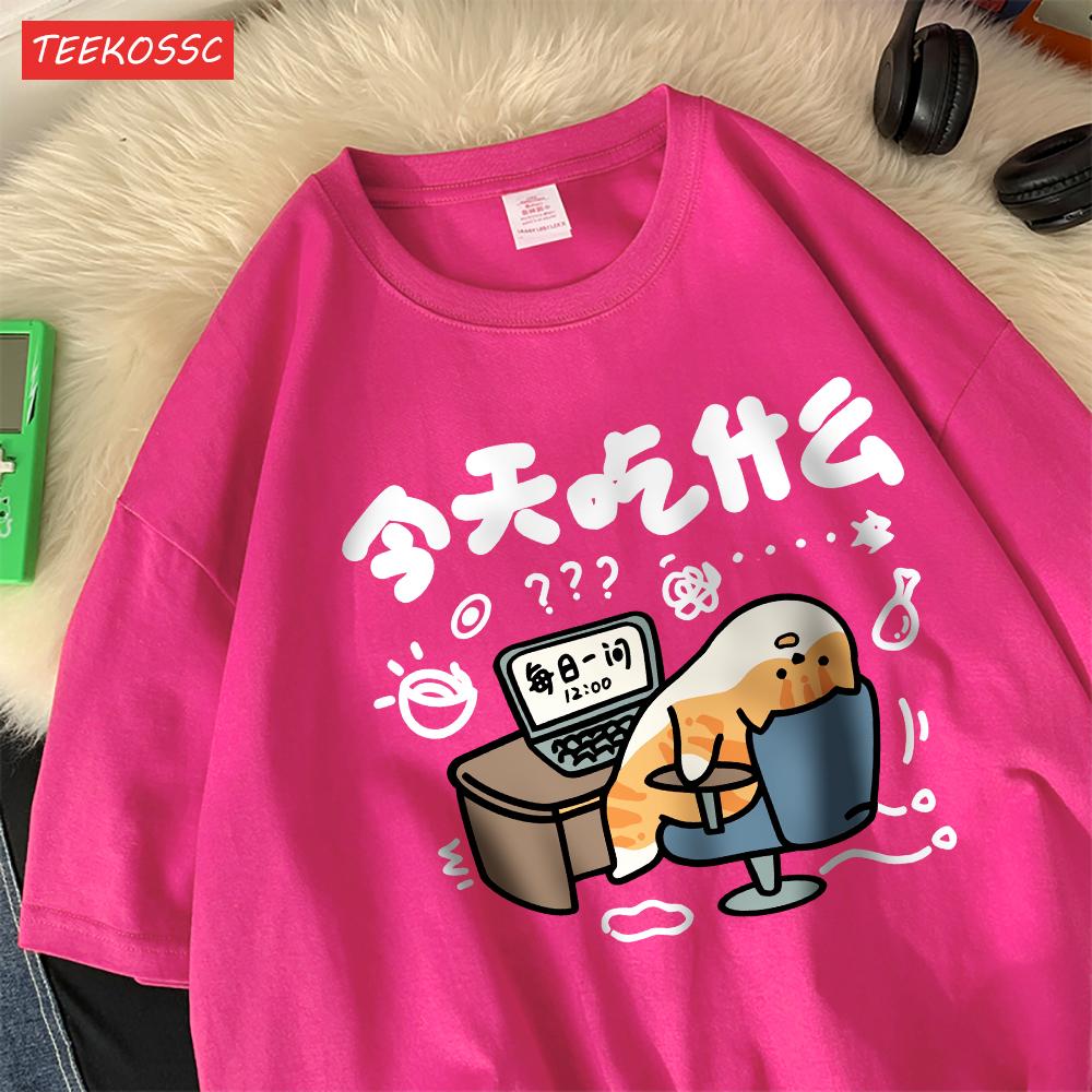 Funny Comic Cat Cotton Womens TShirts Cartoons Prints T Shirts Soft ONeck Oversize Short Sleeve Tops Summer Womans Clothes
