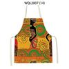 Cartoon African Woman Pattern Kitchen Sleeveless Aprons Home Cleaning Cooking Apron Baking Accessories Household Pinafores
