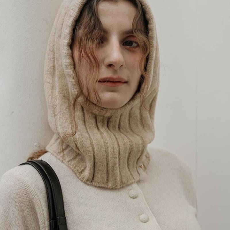 

ACCLET балаклава из смесовой шерсти в широкую полоску бежевая beige