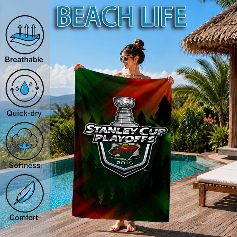 Minnesota Hockey Team Beach Towel, Super Soft Microfiber, Perfect Gift for Her/Him, Birthday, for Pool, Beach, Travel, Decor Beach Party