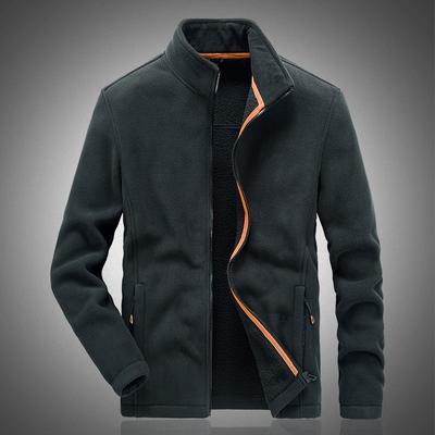 Men's Spring and Autumn New Thick Jacket Warm Fleece Sweatshirt Men's Youth Fleece Jacket Trendy
