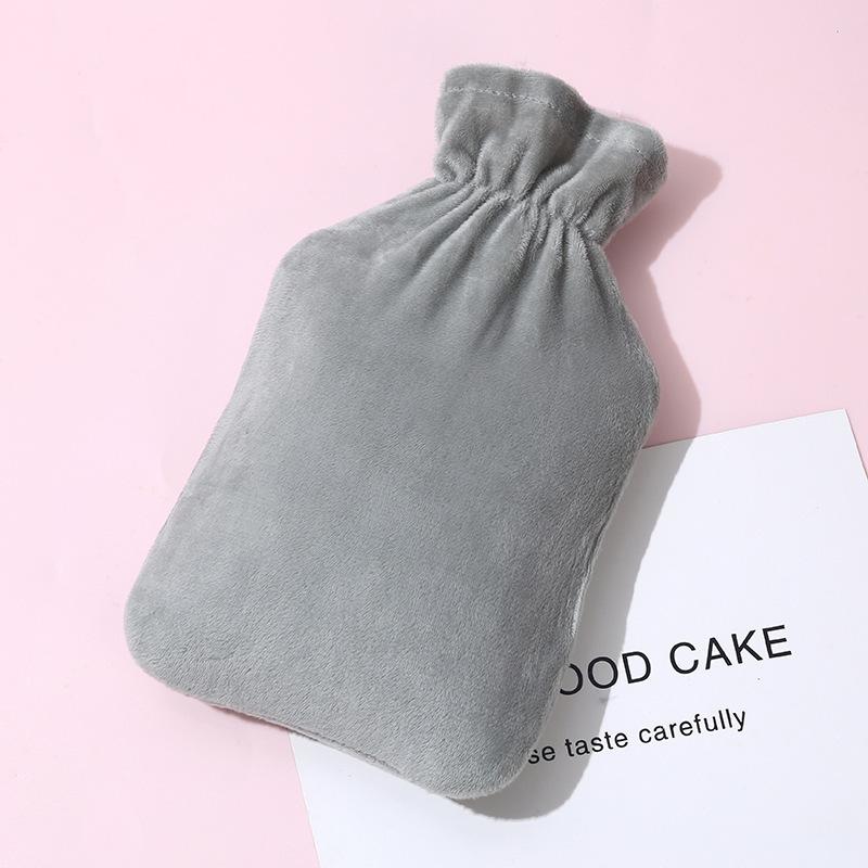 

Electric Hot Water Bottle with Plush Cover, Safe Explosion-Proof Heating Pad for Stomach Back Pain Relief 1000ML сірий