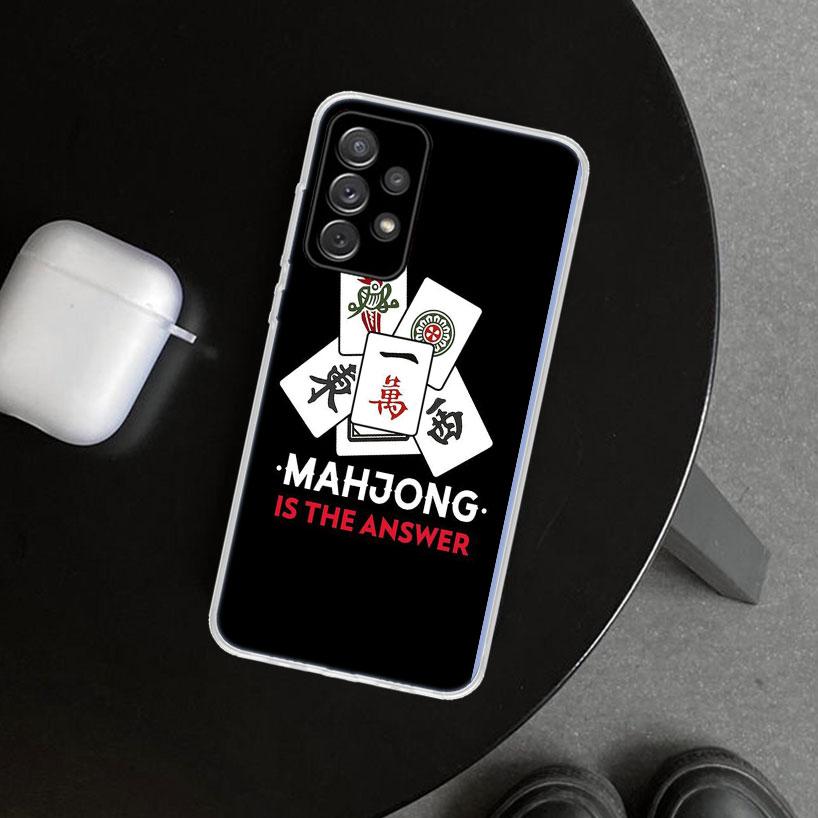 Creative Mahjong Phone Case Cover for Samsung Galaxy A12 A22 A32 A52 A72 A02S A51 A50S A31 A20S A10S Note 20 Ultra 10 Plus Galax