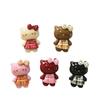 10Pcs New Mini Kawaii Warm Colored Cartoon Kitten Series Flat Bottom Scrapbook  Diy Jewelry Making Hairwear Accessorie A21