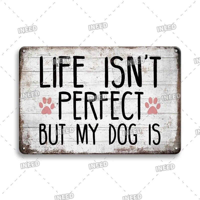 Funny Sentence Tin Sign Decorative Vintage Shabby Metal Sign Decor Metal Plate for Garage Man Cave Bar Pub Home Wall Decor