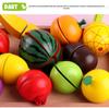 Wooden Play Kitchen Set: Cutable Fruits & Vegetables for Kids