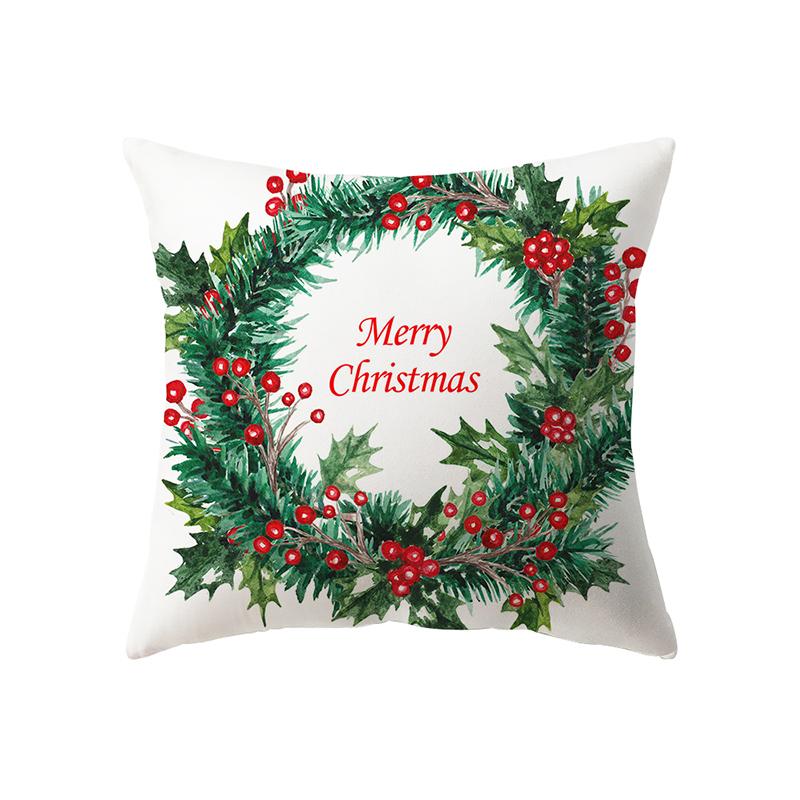 Christmas Theme Christmas Tree Decoration Pattern Cushion Cover Home Living Room Sofa Decoration Pillow Pillow Cover