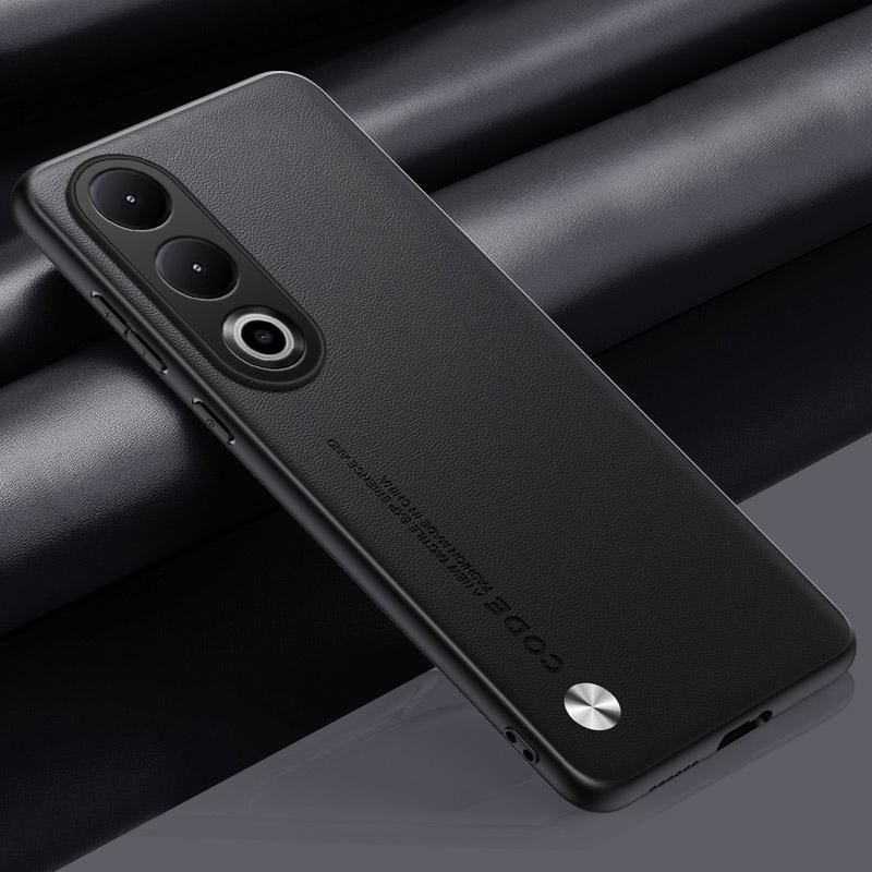 Luxury Leather Phone Case Plain Skin Shockproof Soft Back Cover for Oneplus Ace 2 Pro 2V Ace Pro Ace Racing Business