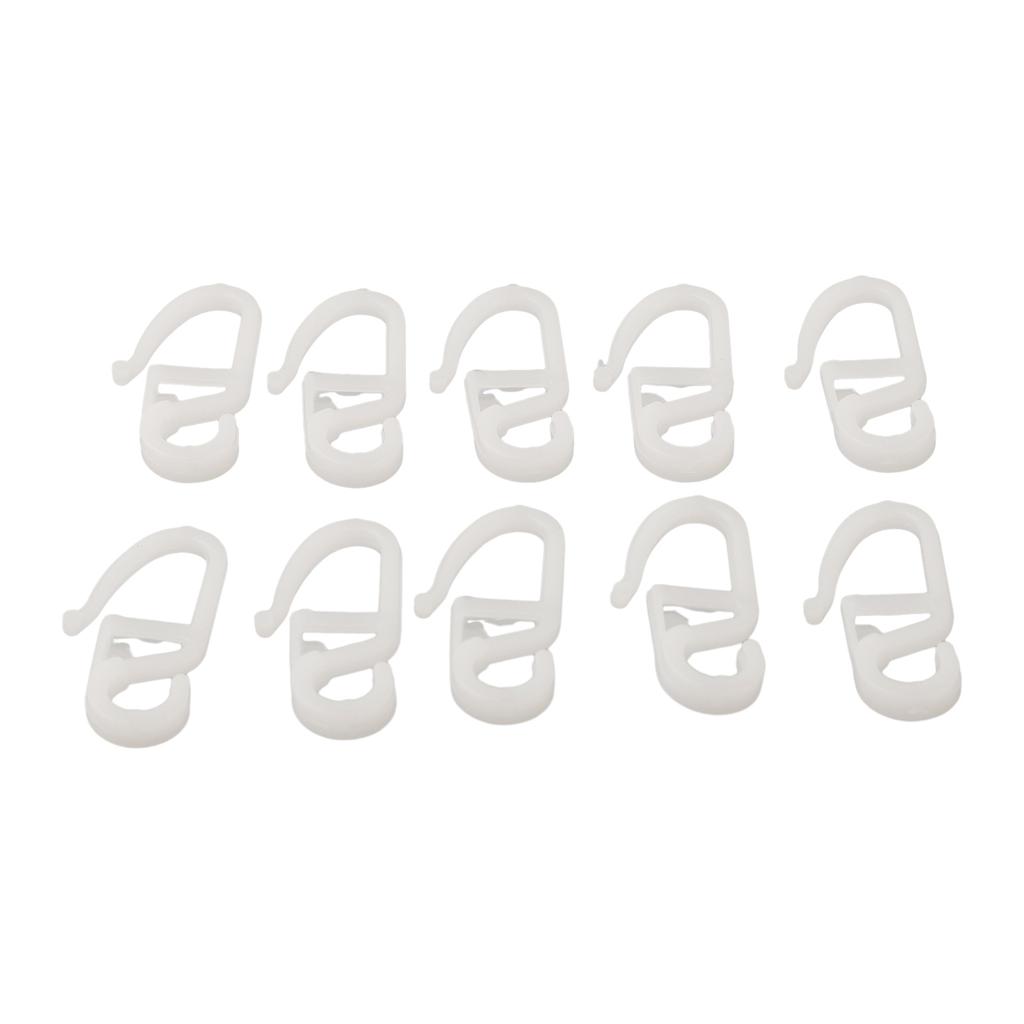50pcs Curtain Folding Hooks Window Curtain Hanger Hanging Hook Strong Tension Clip Holder Poles Tracks Household Accessories