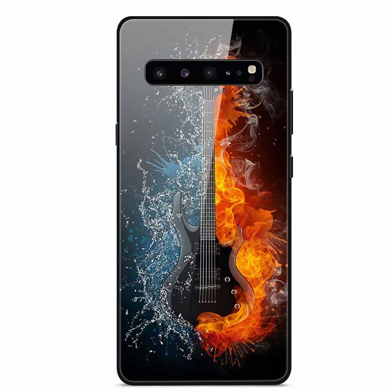 For Samsung S10 5G Case S10e S9 S8 S7 Edge Luxury Tempered Glass Hard Back Cover For Samsung Galaxy S10 Plus Lite TPU Bumper