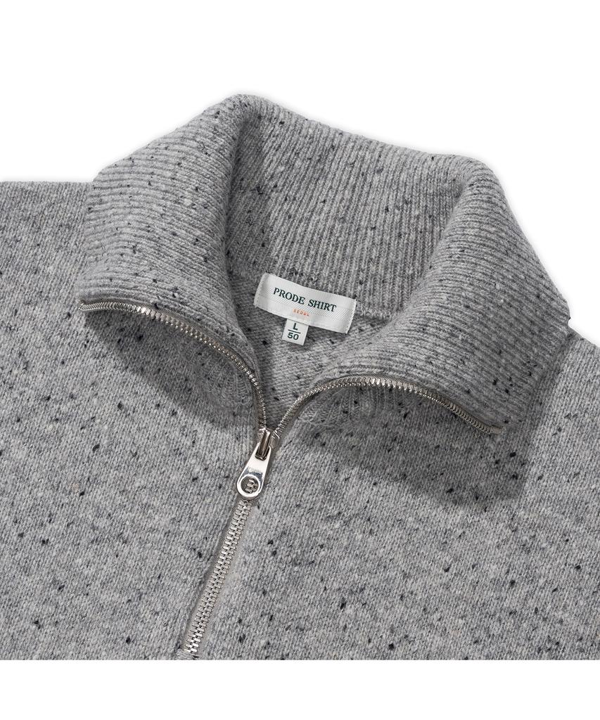 PRODESHIRT Irish Donegal Half-Zip Knit (Marble Grey)