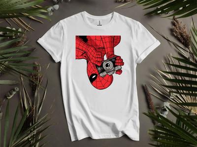 Spider-Man Klasyczny Aparat T-shirt T-shirt Męski Damski Unisex T-shirt L164