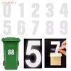 1PCS PVC Reflective Trash Can Labels Wheelie Bin Number Sticker Self-Adhesive Weatherproof Outdoor Mailbox House Numbers Decal