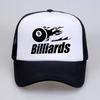 Sommar Billiards basebollkeps Unisex Dam nät trucker-kepsar Mode avslappnad justerbar Andningsbar snapback-hattar