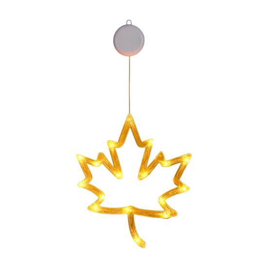 

Осенний декоративный светильник на присоске, водонепроницаемый IP55, легко устанавливается, работает от батареек, светодиодный декоративный светильник для окна на Хэллоуин B