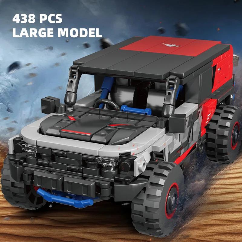 438PCS Off Road Rally Car Building Blocks City SUV Racing Vehicle Model Bricks Educational DIY Toys for Kids Birthday Gifts