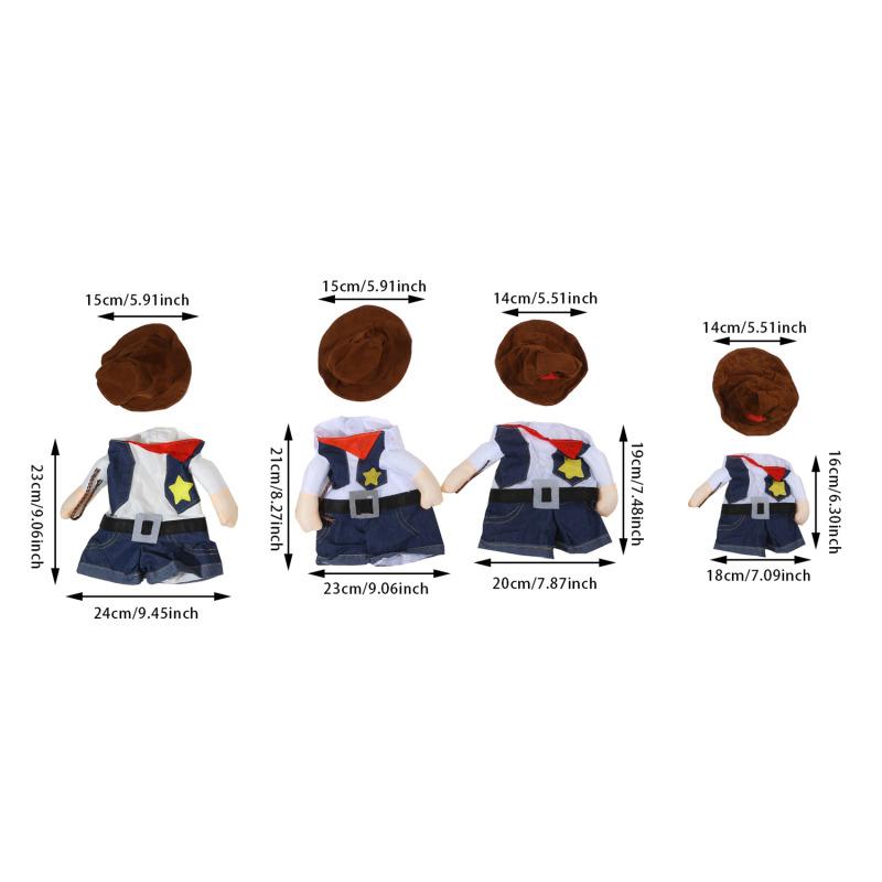 Haustier Hund Katze Kostüm Cowboy Jeans Hoodie Shirts Halloween Kostüm Jumpsuit Welpen Kleidung Lustiger Mantel