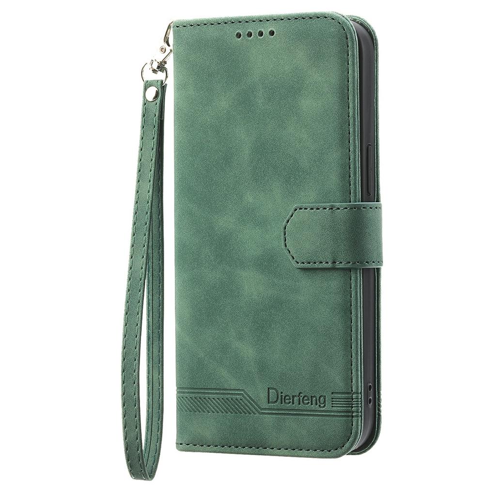 DIERFENG DF-03 For Xiaomi Redmi K80 5G/Poco F7 Pro 5G Case Lines Imprint Wallet Leather Phone Cover