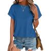 Loose Short Sleeve Solid Color Round Neck Tshirt for Spring Summer