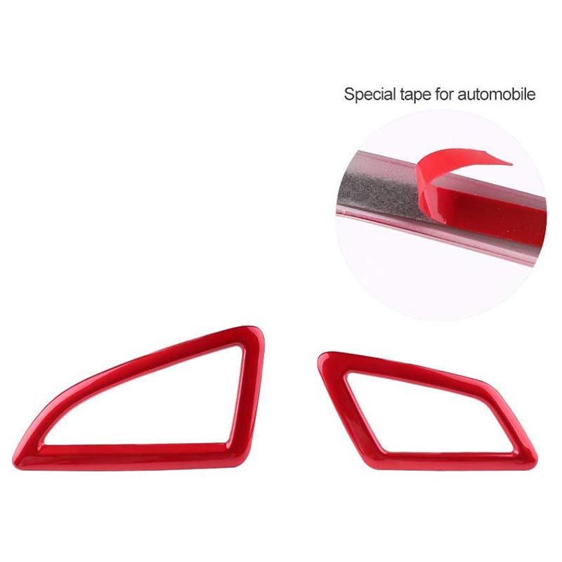 Dashboard Air Vent Wind Outlet Cover Trim Sticker for 10Th Gen Honda Civic 2016- - Red