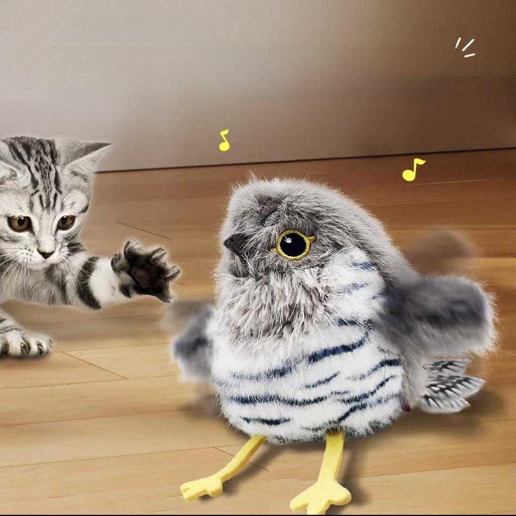 Interactive Plush Cat Toy With Sound And Motion For Indoor Play And Enrichment