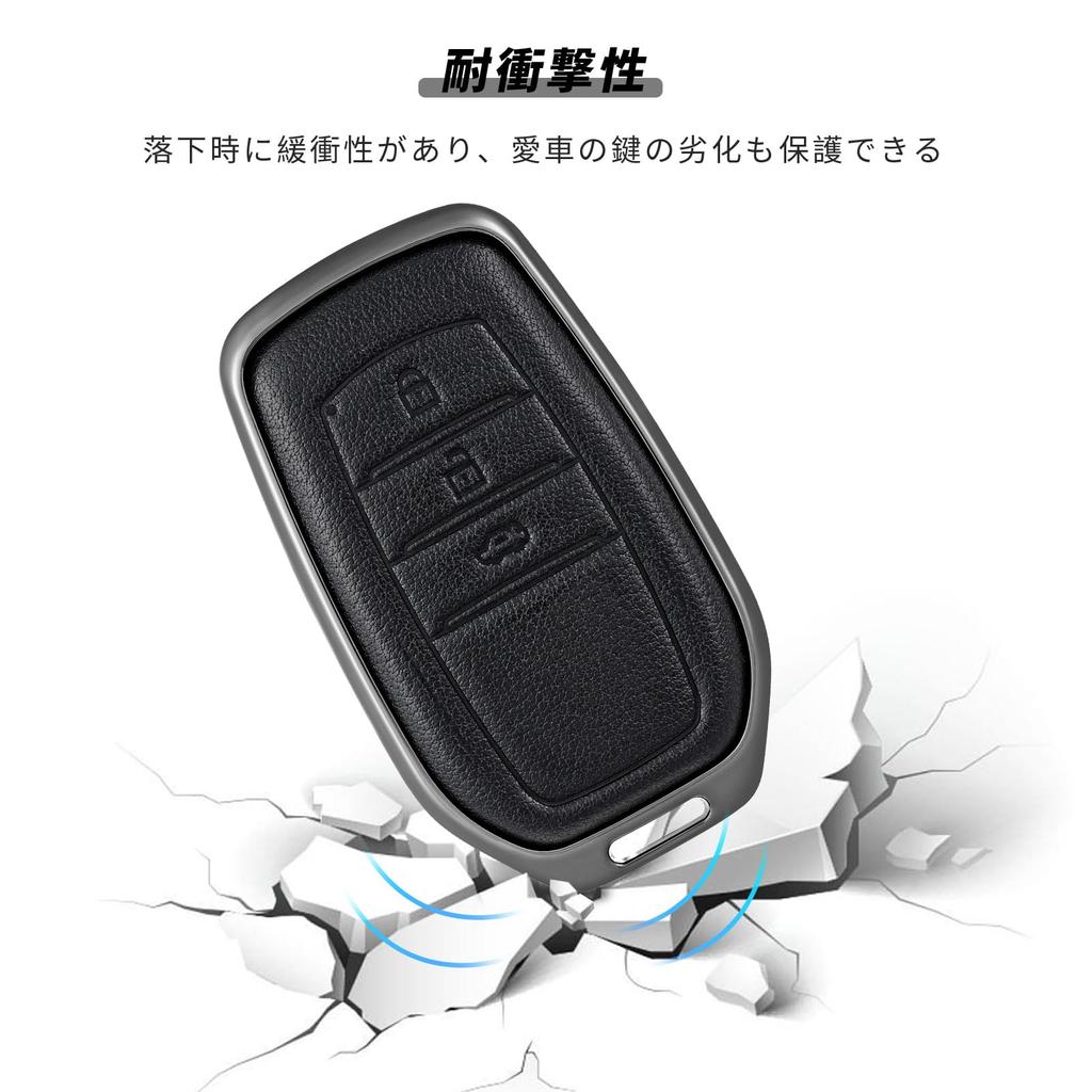 [OFFCURVE] TOYOTA Key Case Zinc Alloy + Genuine Leather Car