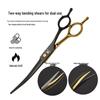 All-Steel Pet Grooming Scissors Set - Includes Curved Dog Hair Cutting Scissors