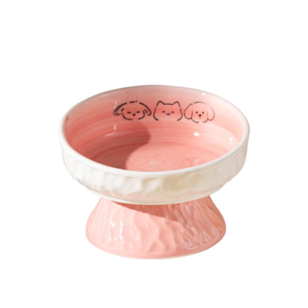 Ceramic Elevated Cat Bowl Anti-Vomiting Raised Pet Feeder Pet Food Water Bowl  Pet Supplies