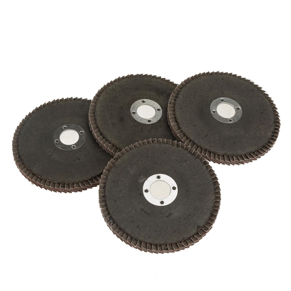 10Pcs Grit 60 Grinding Sanding Disc Polishing Wheel Grinding Flap Disc 100*6*16 mm
