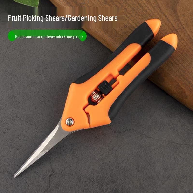 Stainless Steel Gardening and Floral Pruning Shears: Heavy-Duty Garden Scissors for Branch Cutting and Fruit Picking