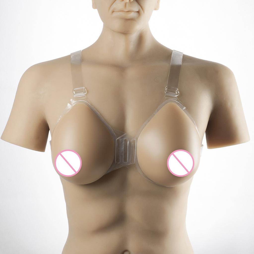 Wearable Silicone Fake Breasts Waterdrop Shape Cosplay Props Transvestite & Crossdresser Use Realistic Chest Enhancer