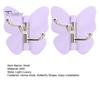 Corner Storage Hooks Rotating Butterfly Adhesive Wall Hooks, 3-Prong No-Drill Swivel Hangers, with Flexible Adjustable Angle Space-Saving Hook,