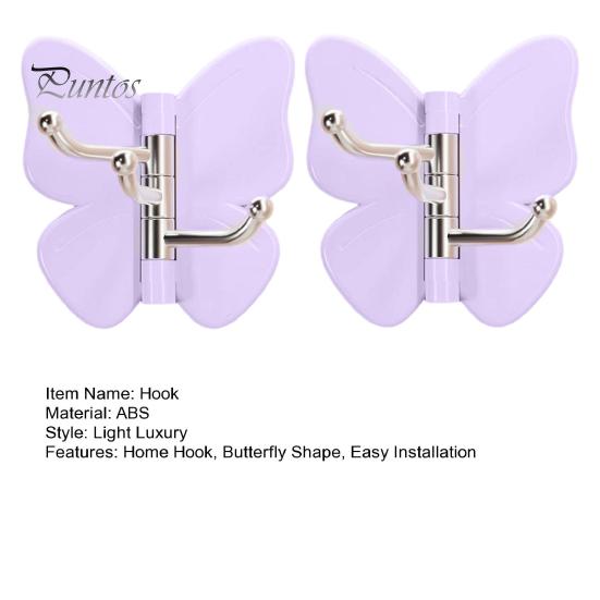 Corner Storage Hooks Rotating Butterfly Adhesive Wall Hooks, 3-Prong No-Drill Swivel Hangers, with Flexible Adjustable Angle Space-Saving Hook,