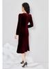 Elegantes einärmeliges Retro-Samt-Bodycon-Meerjungfrauenkleid - Herbst 2025 Kollektion