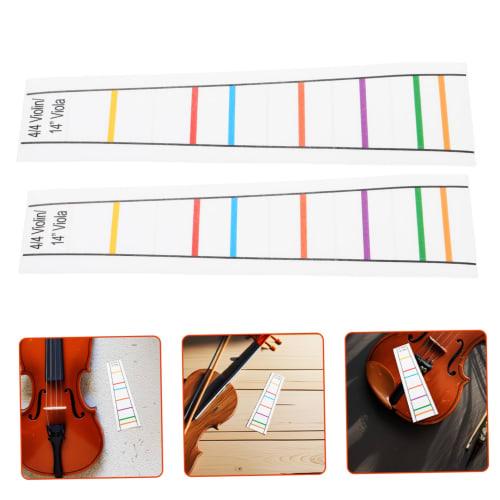 ERINGOGO 2 Pieces Violin Handle Stickers, Pitch Stickers, Transparent Guide, Positioning, Violin Note Stickers, Violin Fretboard Stickers, Scale Learn